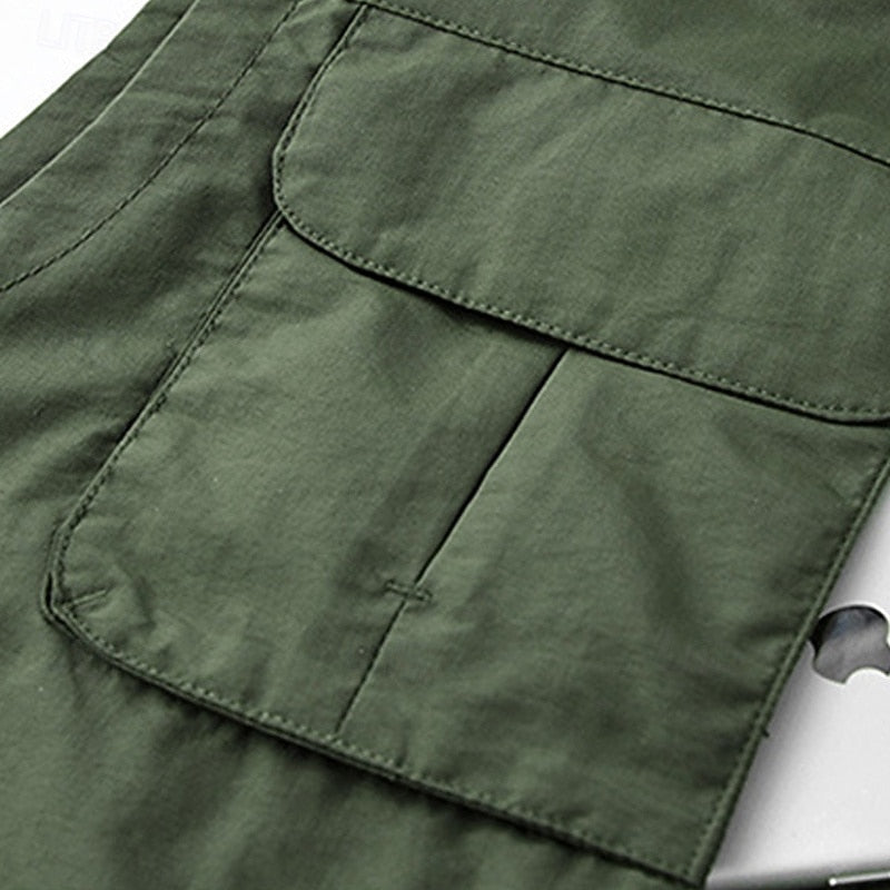 Colete utilitário de pesca com vários bolsos para homem