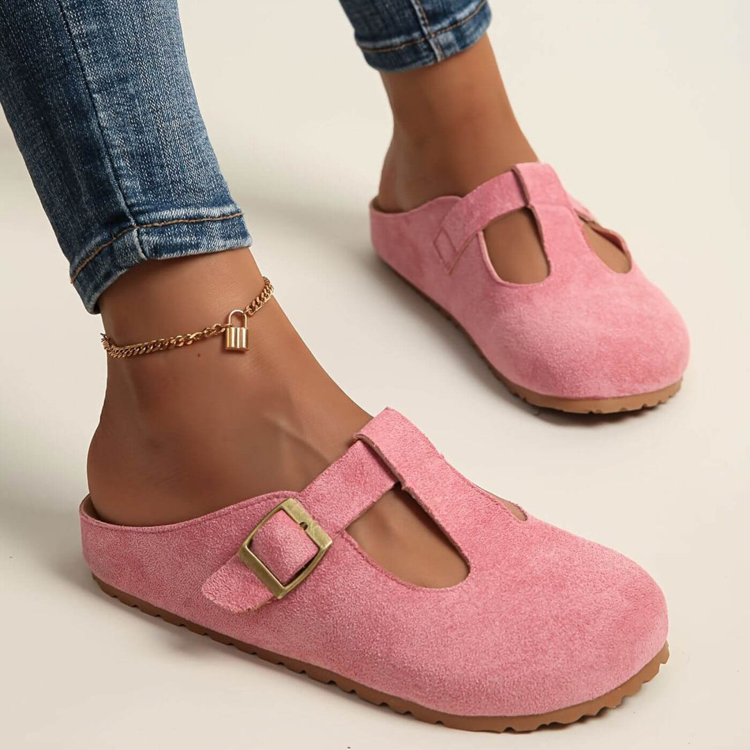Juniper | Women's Yellow Buckle Comfort Clogs