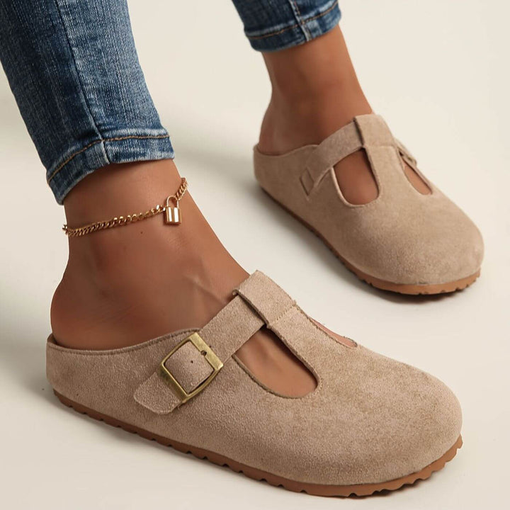 Juniper | Women's Yellow Buckle Comfort Clogs