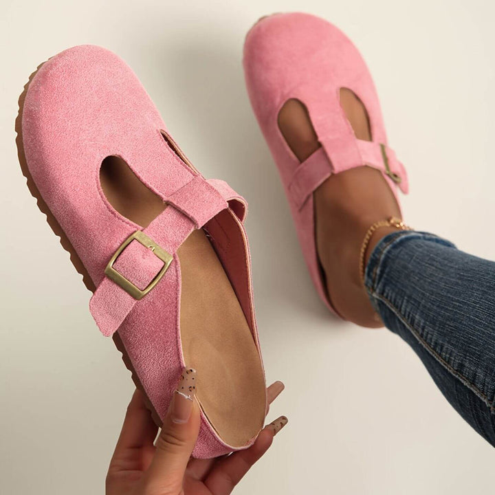 Juniper | Women's Yellow Buckle Comfort Clogs