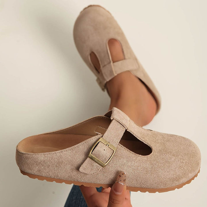 Juniper | Women's Yellow Buckle Comfort Clogs