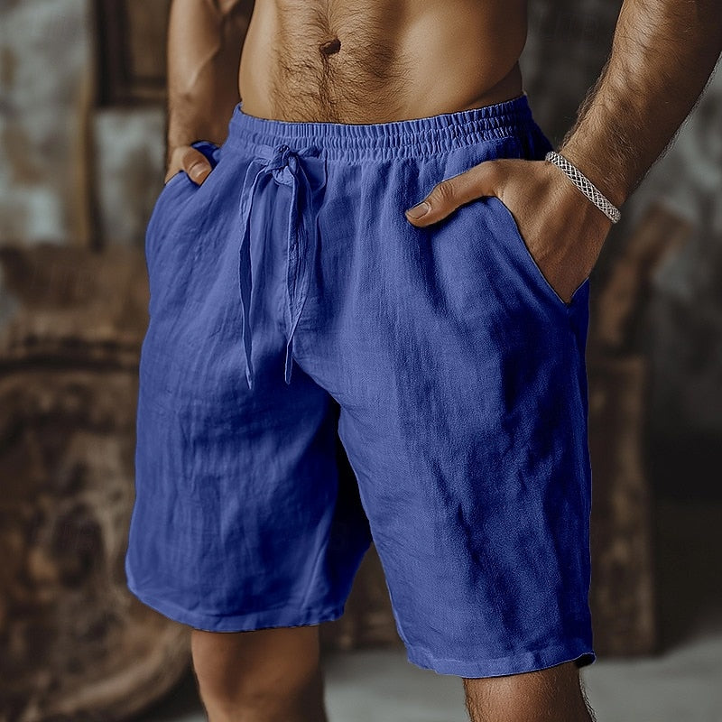 Featherlight Cotton Casual Shorts Men Breathable Comfort Royal Blue