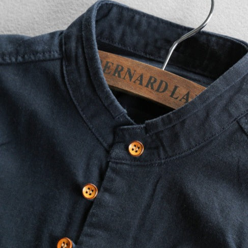 Breathable Linen Cotton Shirt With Japanese Style Design-MODAUTLET