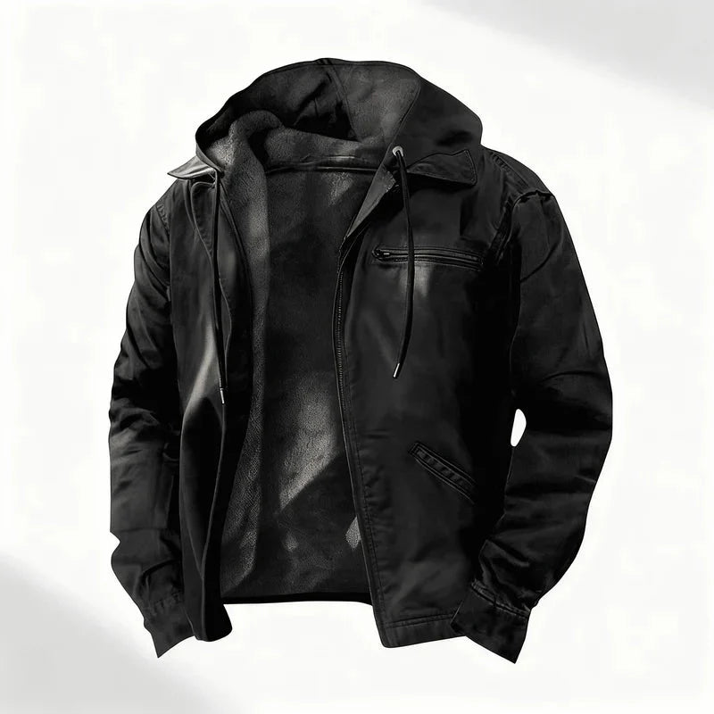 Men's Heavyweight Hooded Winter Coat Black