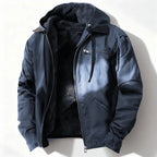 Men's Heavyweight Hooded Winter Coat Navy Blue