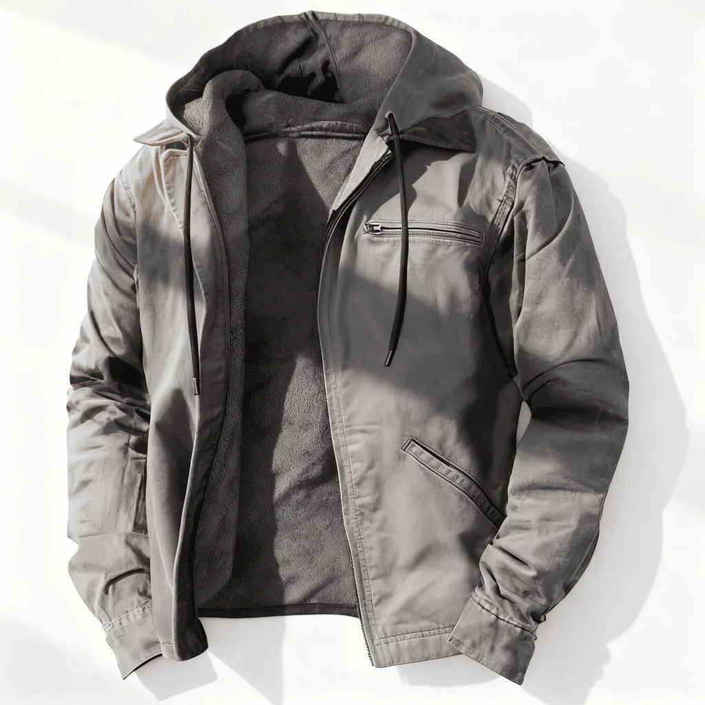 Men's Heavyweight Hooded Winter Coat Gray