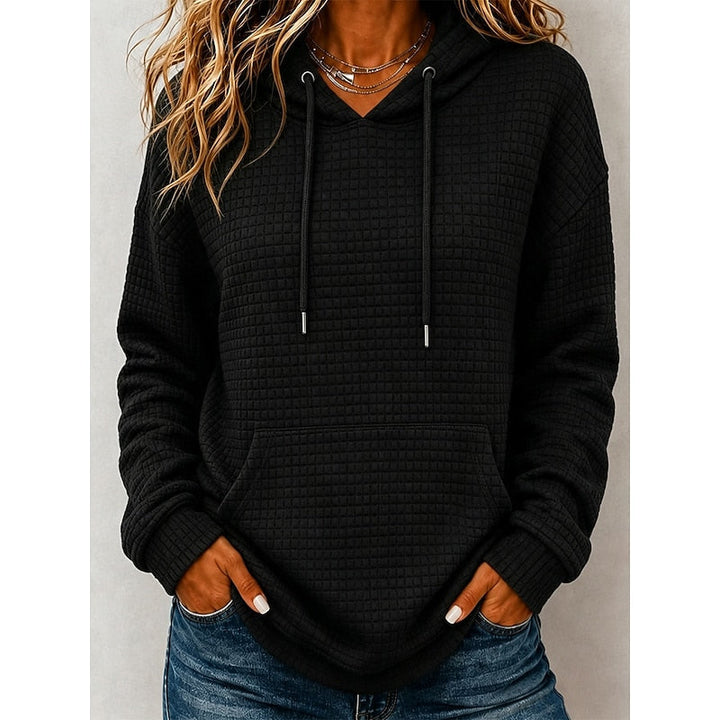 Women's Textured Drawstring Hoodie
