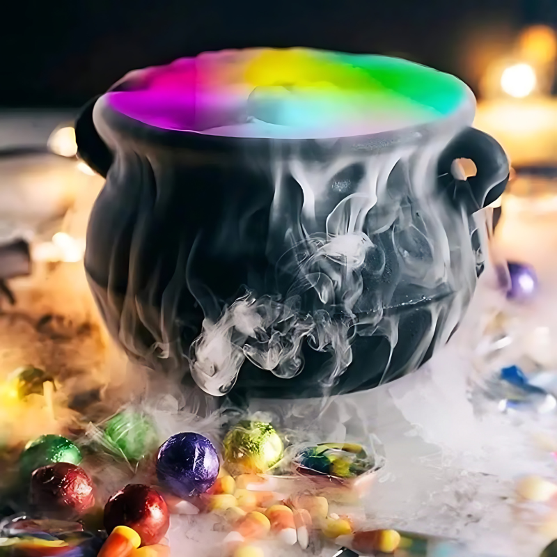Ultrasone Halloween-rookmachine met ledverlichting en een gebruiksduur van 8 uur