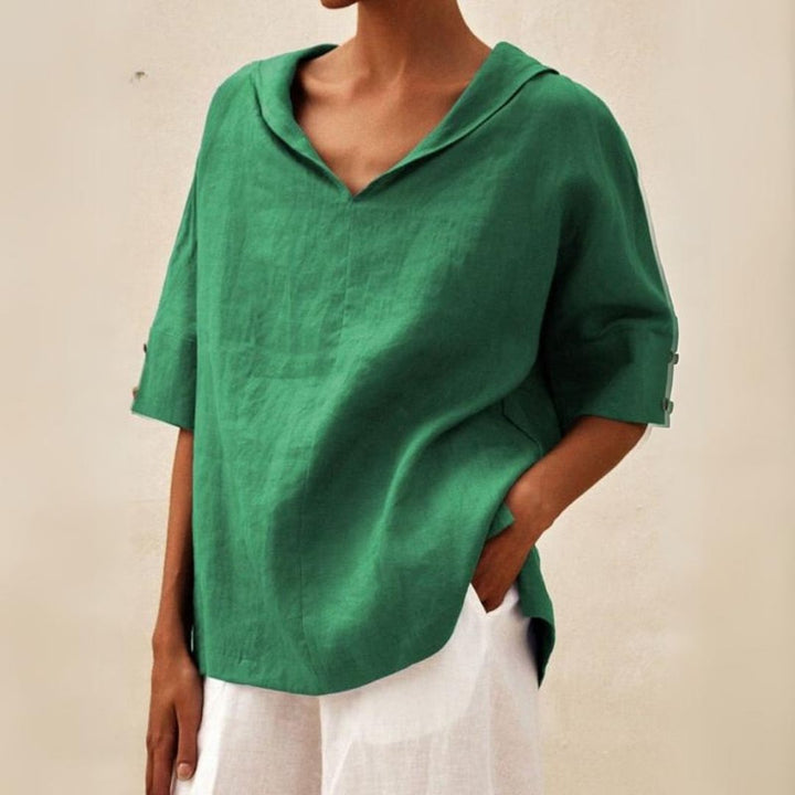 Women's V-Neck Casual Shirt-MODAUTLET