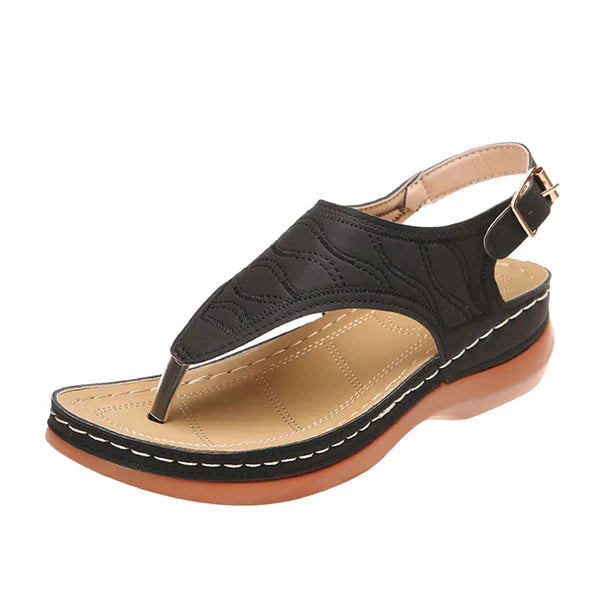 Comfortable Women's Strappy Leather Sandals - Stylish Footwear