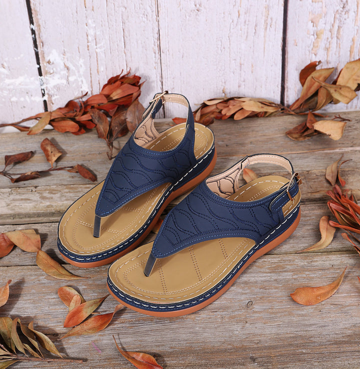 Comfortable Women's Strappy Leather Sandals - Stylish Footwear