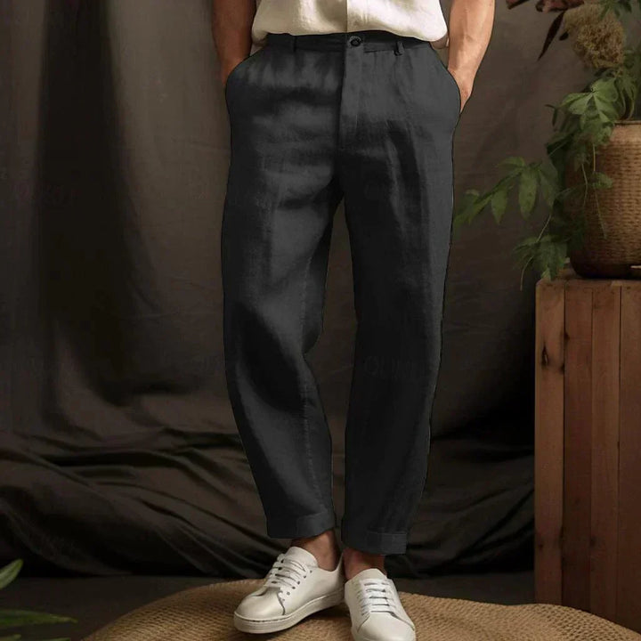 Pantaloni casual da uomo in lino