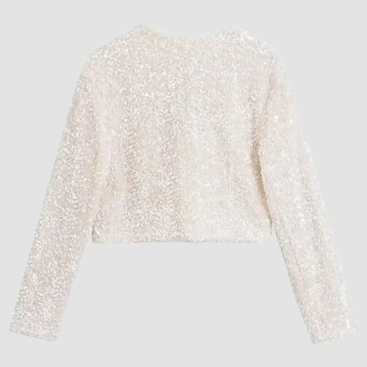 Sequin Bow Blazer for Women-MODAUTLET