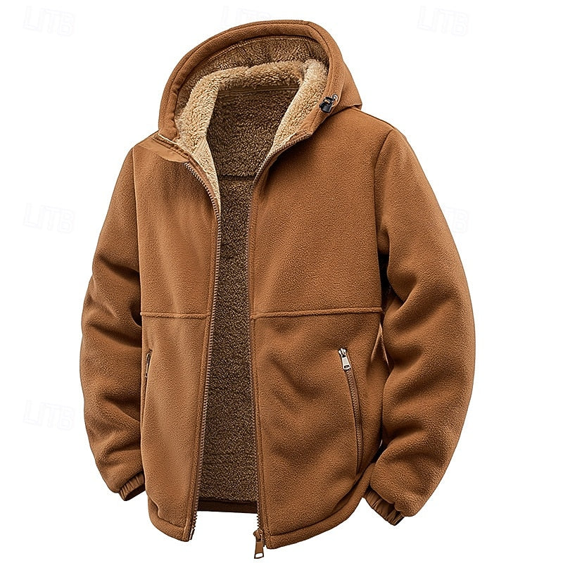 Pánská hřejivá mikina s kapucí a zipem