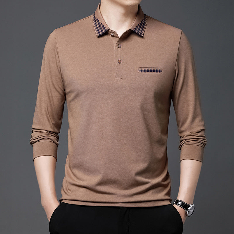 Men's Long Sleeve Classic Polo Shirt-MODAUTLET