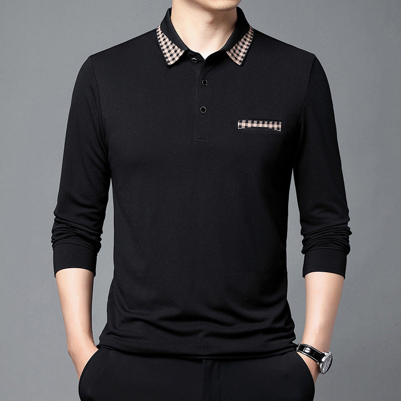 Men's Long Sleeve Classic Polo Shirt-MODAUTLET