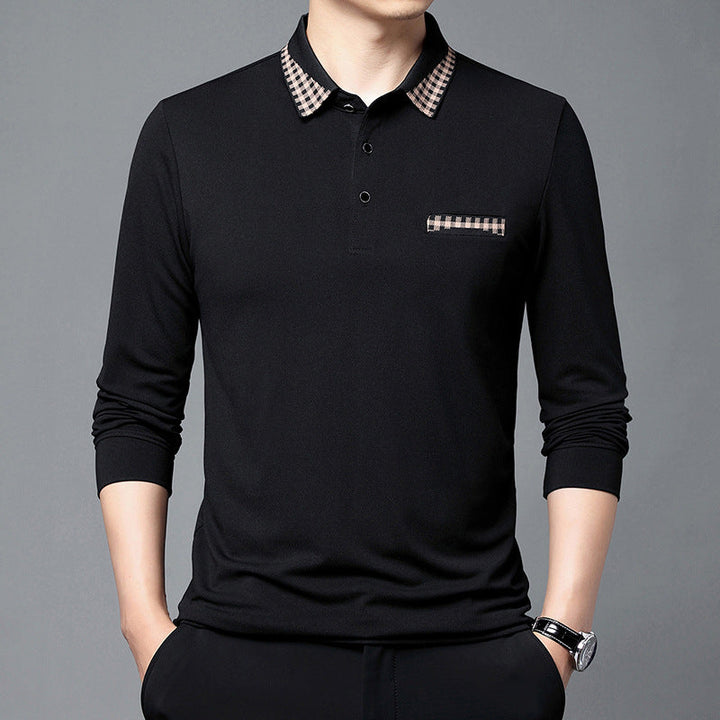 Men's Long Sleeve Classic Polo Shirt-MODAUTLET