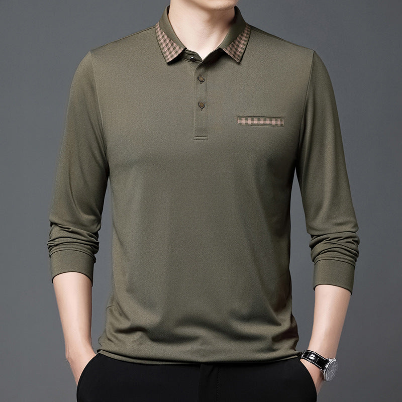 Men's Long Sleeve Classic Polo Shirt-MODAUTLET