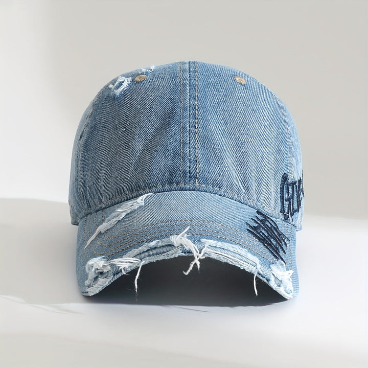 Never Give Up Distressed Cap-MODAUTLET