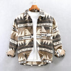 Mens Fashion Vintage Shirts Light Brown