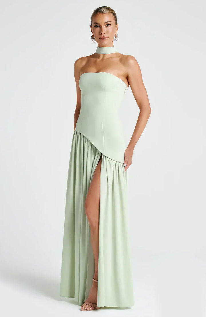 Fiona | Women's Asymmetric Maxi Dress for Wedding Guests