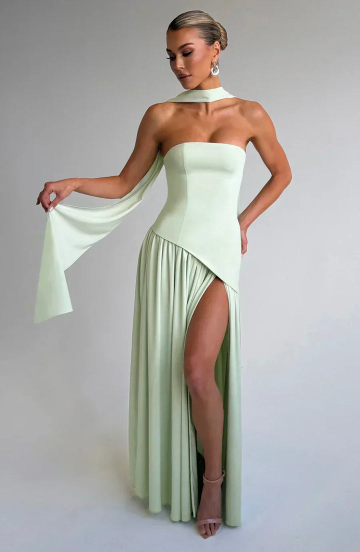 Fiona | Women's Asymmetric Maxi Dress for Wedding Guests