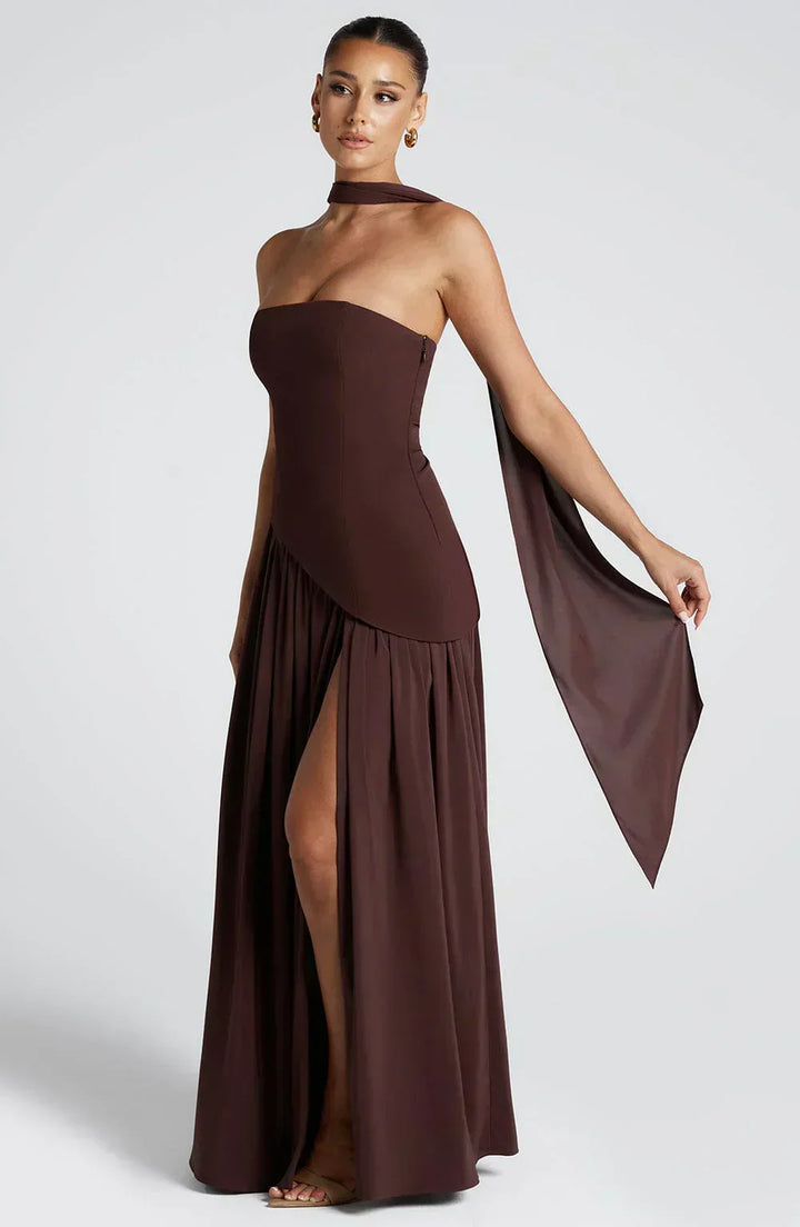 Fiona | Women's Asymmetric Maxi Dress for Wedding Guests