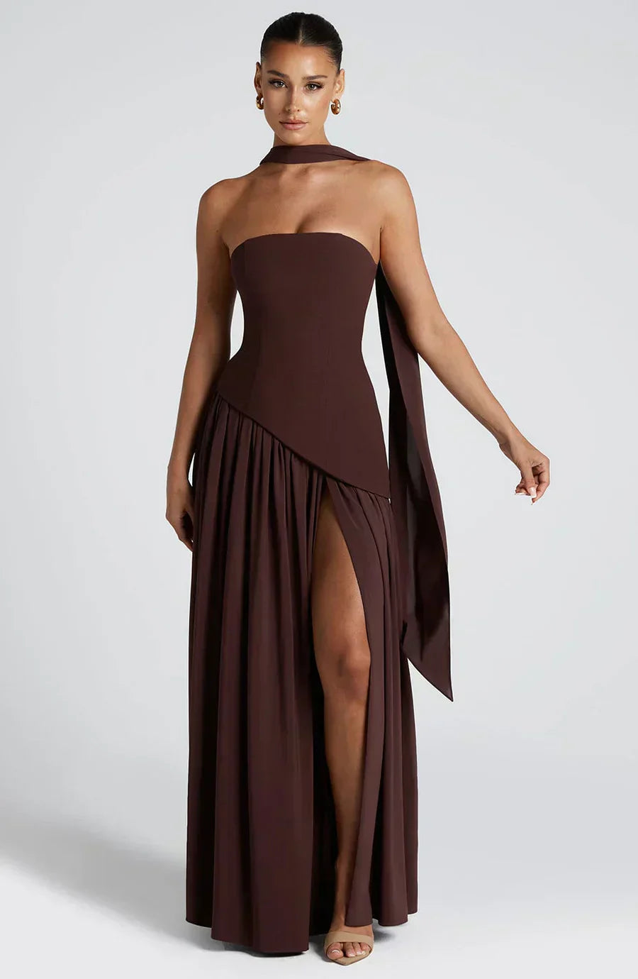 Fiona | Women's Asymmetric Maxi Dress for Wedding Guests