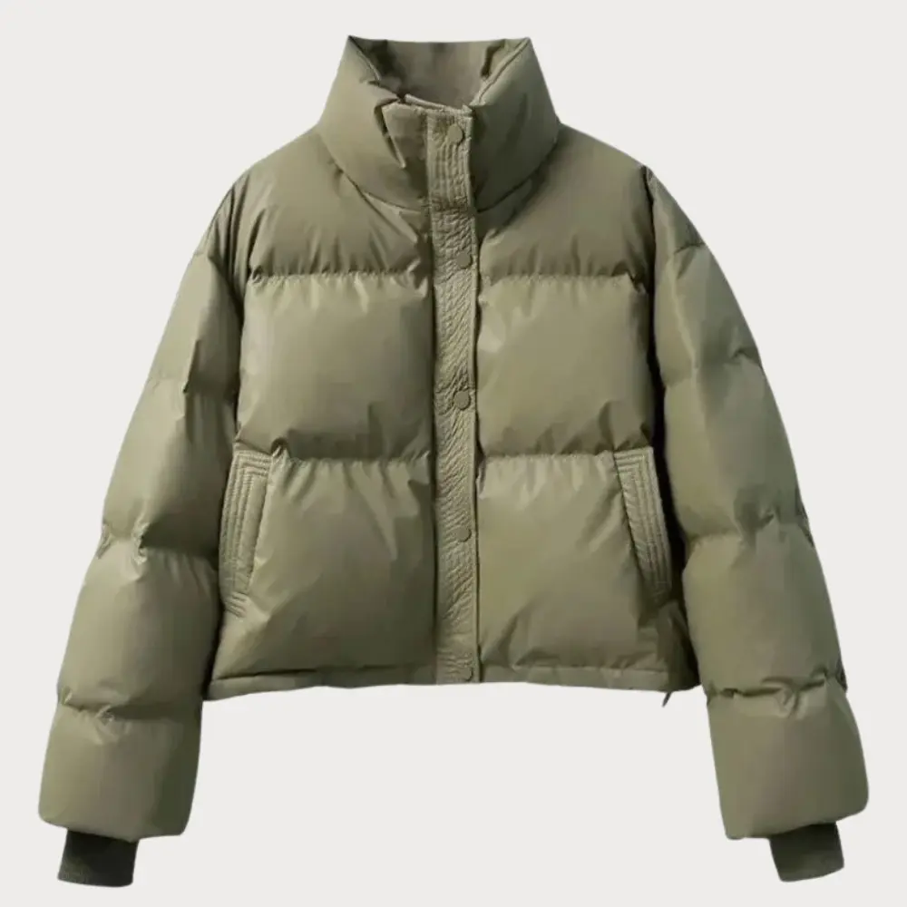 Stylish Puffer Jacket for Ultimate Warmth Army Green