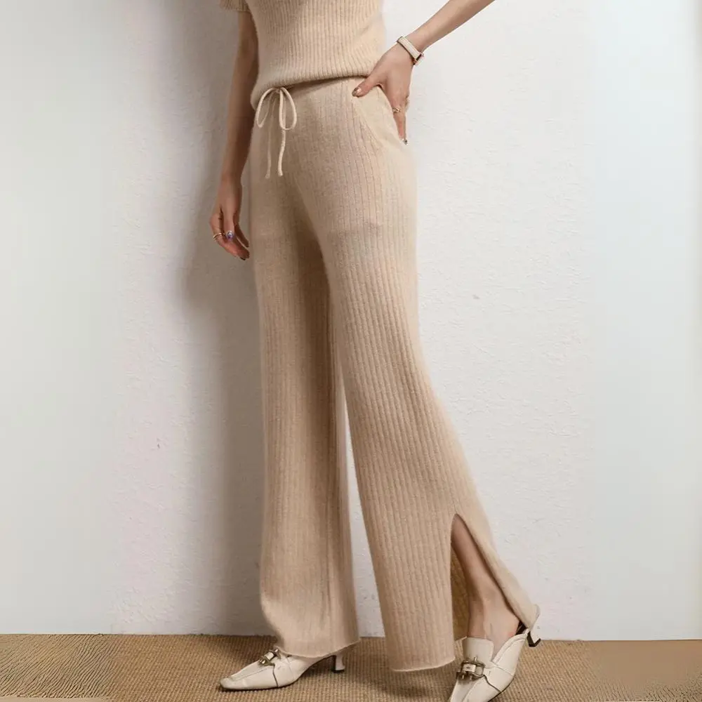 Luxurious Cashmere Pants for Ultimate Comfort Beige