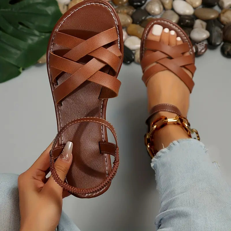 Women's Open Toe Strappy Gladiator Sandals-MODAUTLET