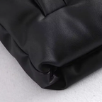 Faux Leather Puffer Vest for Women