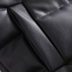 Faux Leather Puffer Vest for Women