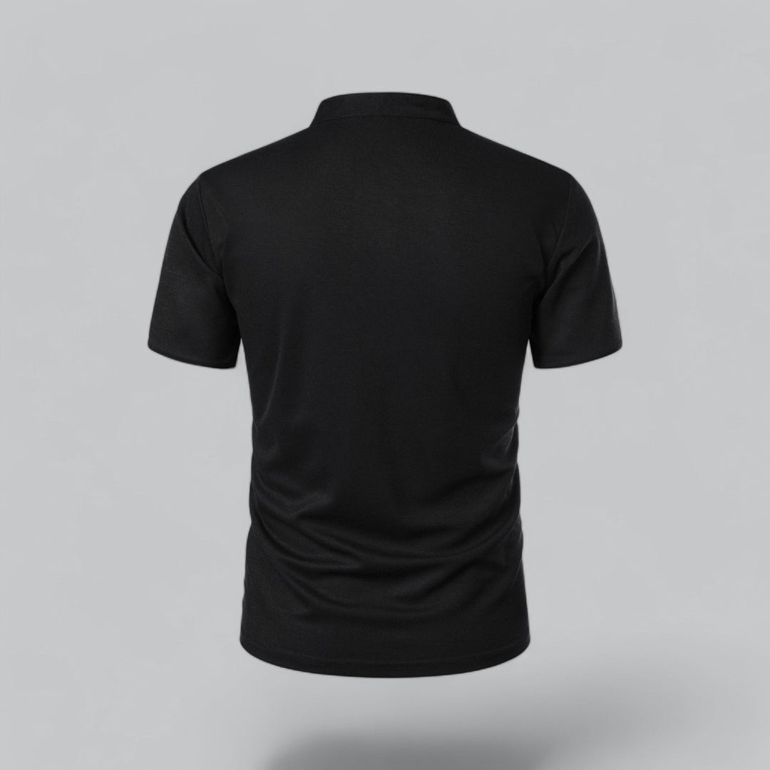 Oliver | Men's Cotton Collarless Three-Button Polo Top