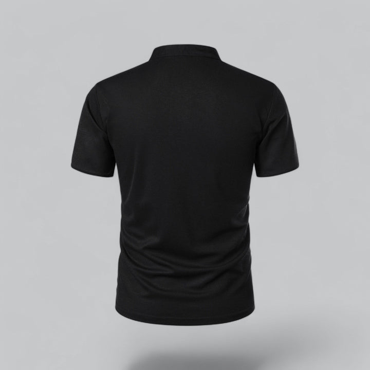 Oliver | Men's Cotton Collarless Three-Button Polo Top