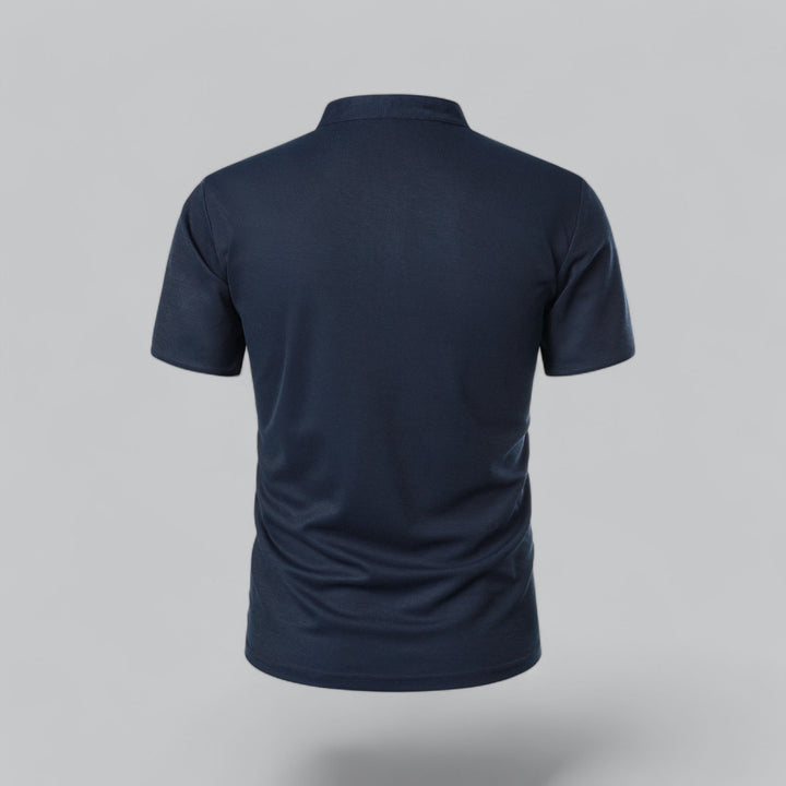Oliver | Men's Cotton Collarless Three-Button Polo Top