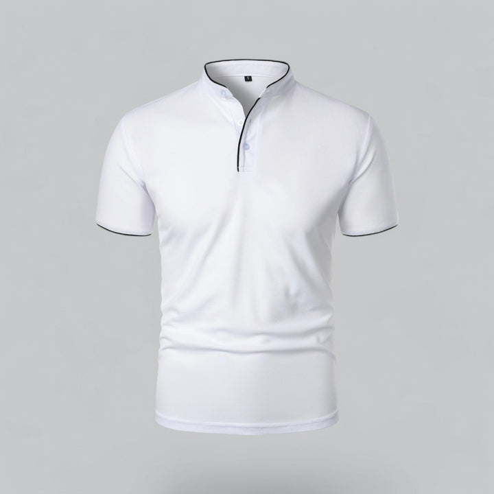 Oliver | Men's Cotton Collarless Three-Button Polo Top