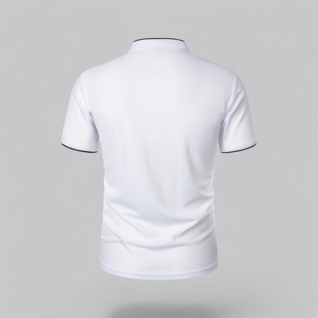 Oliver | Men's Cotton Collarless Three-Button Polo Top
