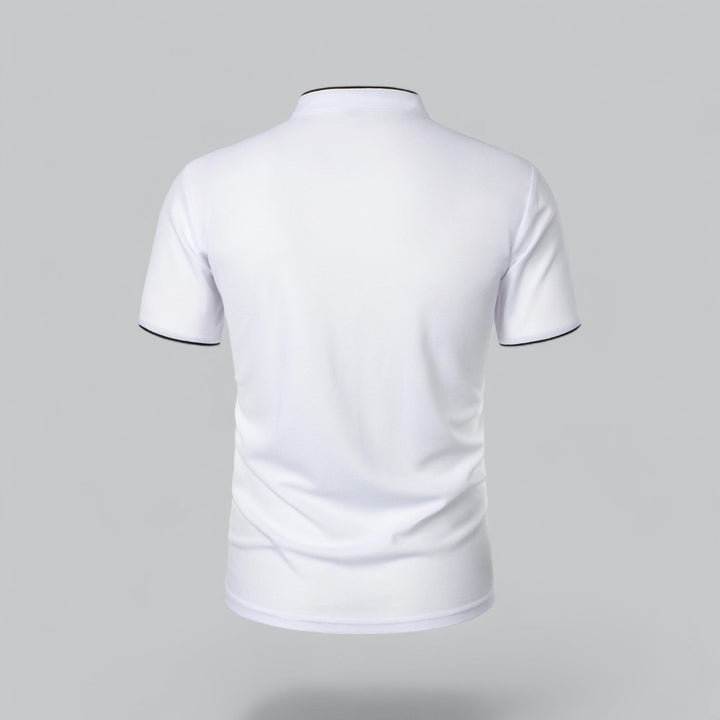 Oliver | Men's Cotton Collarless Three-Button Polo Top