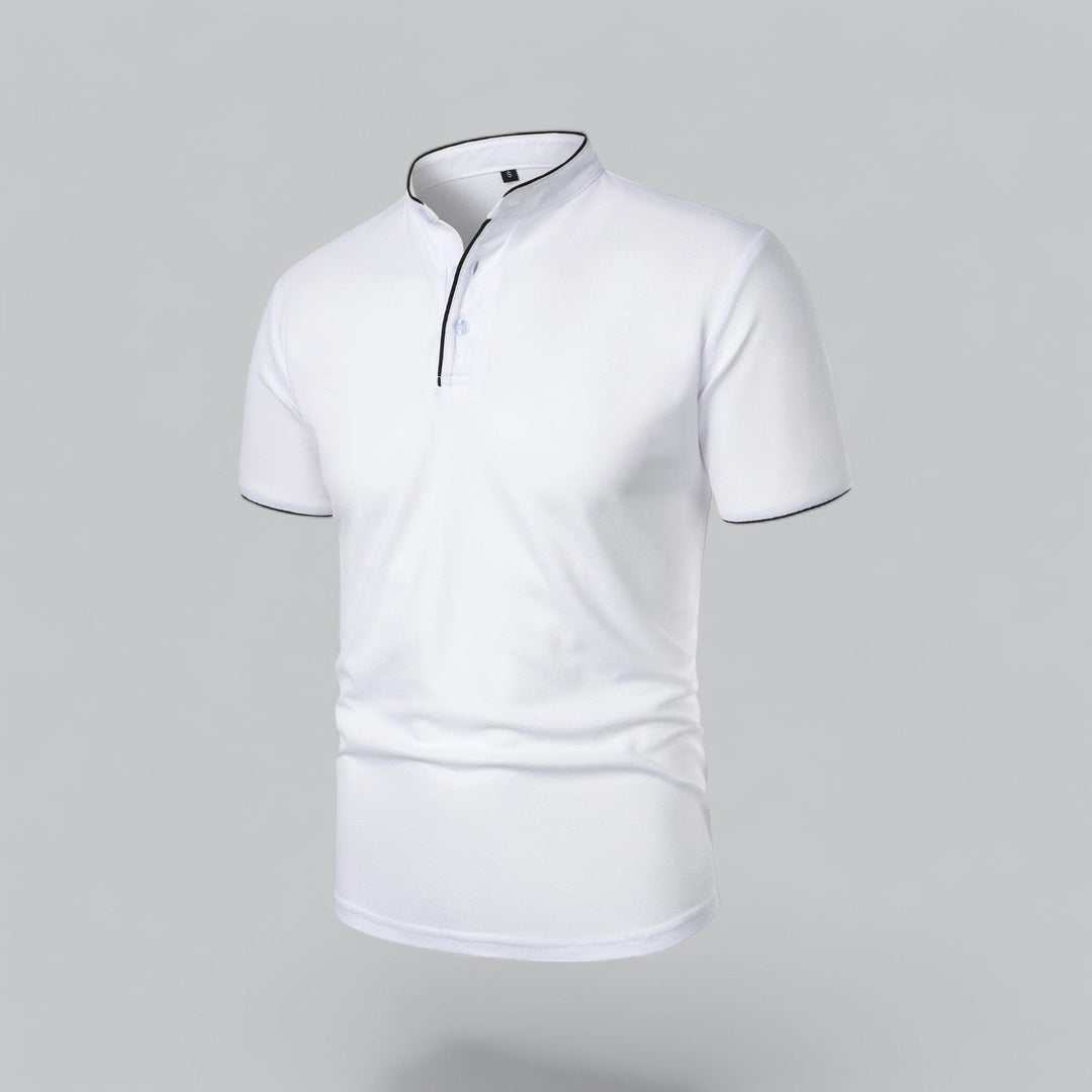 Oliver | Men's Cotton Collarless Three-Button Polo Top