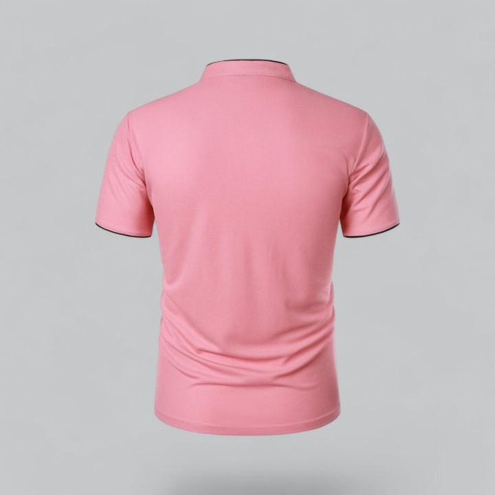 Oliver | Men's Cotton Collarless Three-Button Polo Top