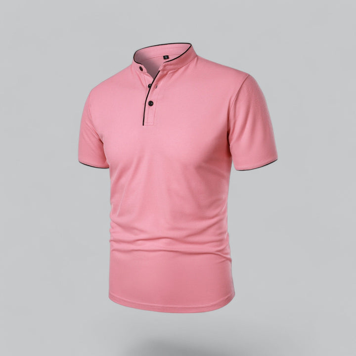 Oliver | Men's Cotton Collarless Three-Button Polo Top