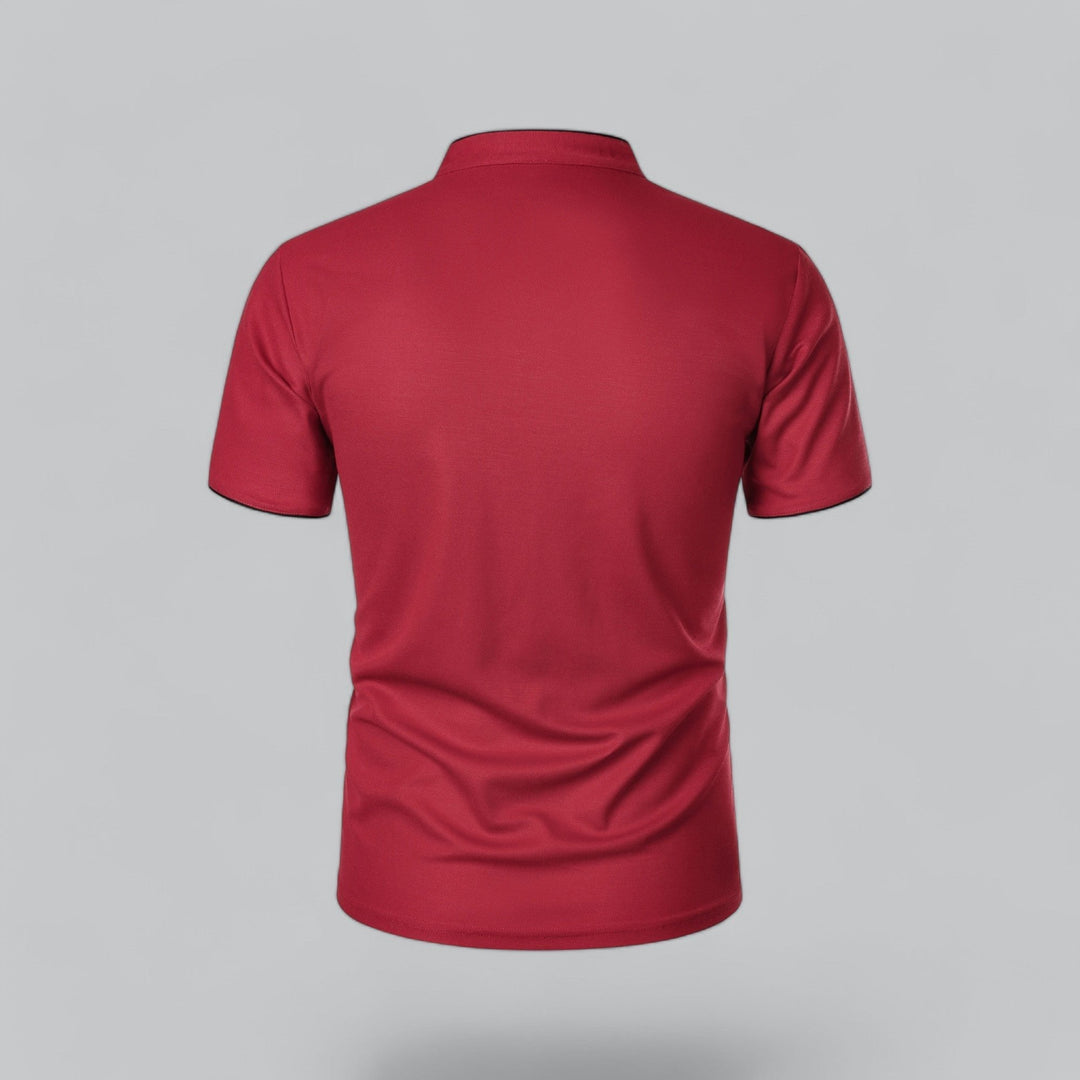 Oliver | Men's Cotton Collarless Three-Button Polo Top