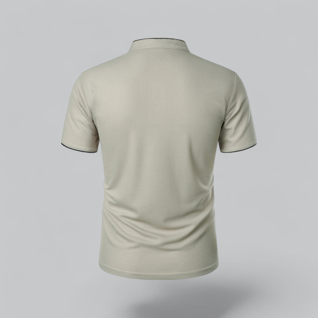 Oliver | Men's Cotton Collarless Three-Button Polo Top