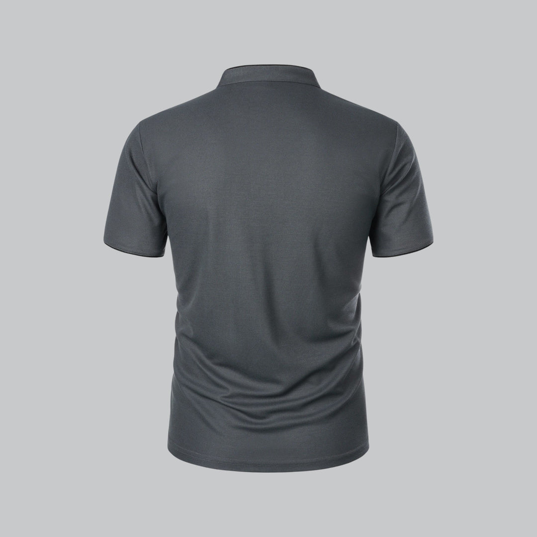 Oliver | Men's Cotton Collarless Three-Button Polo Top