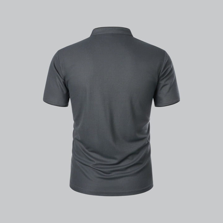 Oliver | Men's Cotton Collarless Three-Button Polo Top