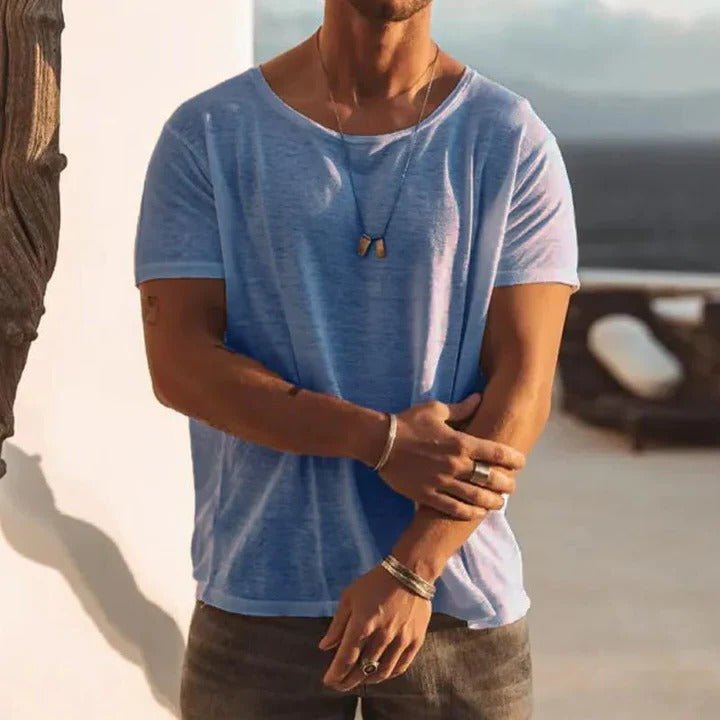 Noah | Men's Casual Short Sleeve Round Neck Polyester T-Shirt