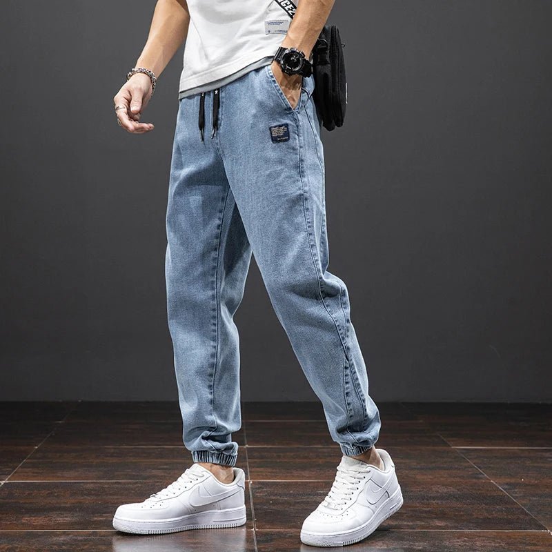 Archie | Men's Stretch Denim Relaxed-Fit Elastic Waist Joggers