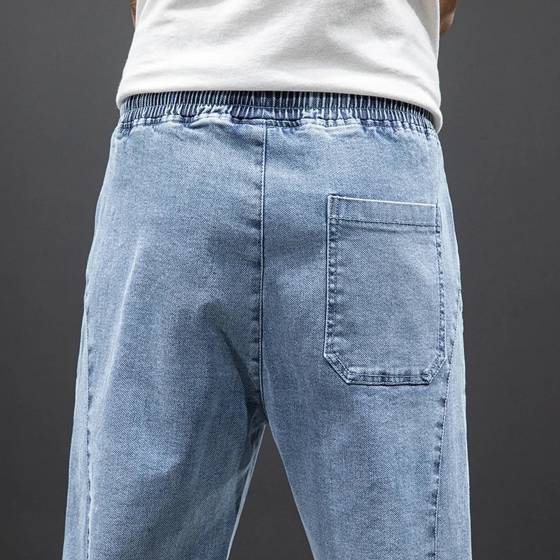 Archie | Men's Stretch Denim Relaxed-Fit Elastic Waist Joggers