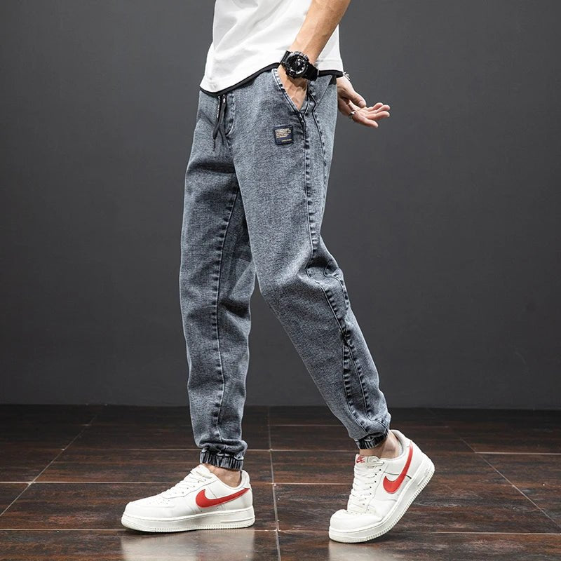 Archie | Men's Stretch Denim Relaxed-Fit Elastic Waist Joggers